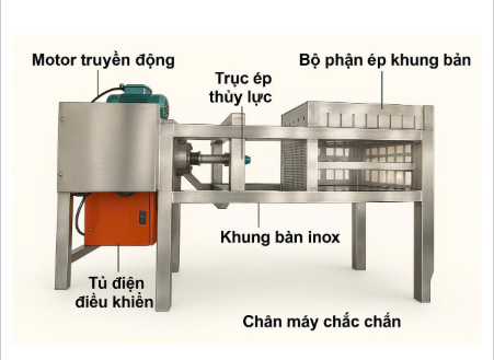 MÁY ÉP BỘT KHUNG BẢN INOX – ÉP NHANH, ÉP MẠNH, ÉP SẠCH – BỀN BỈ VƯỢT THỜI GIAN!